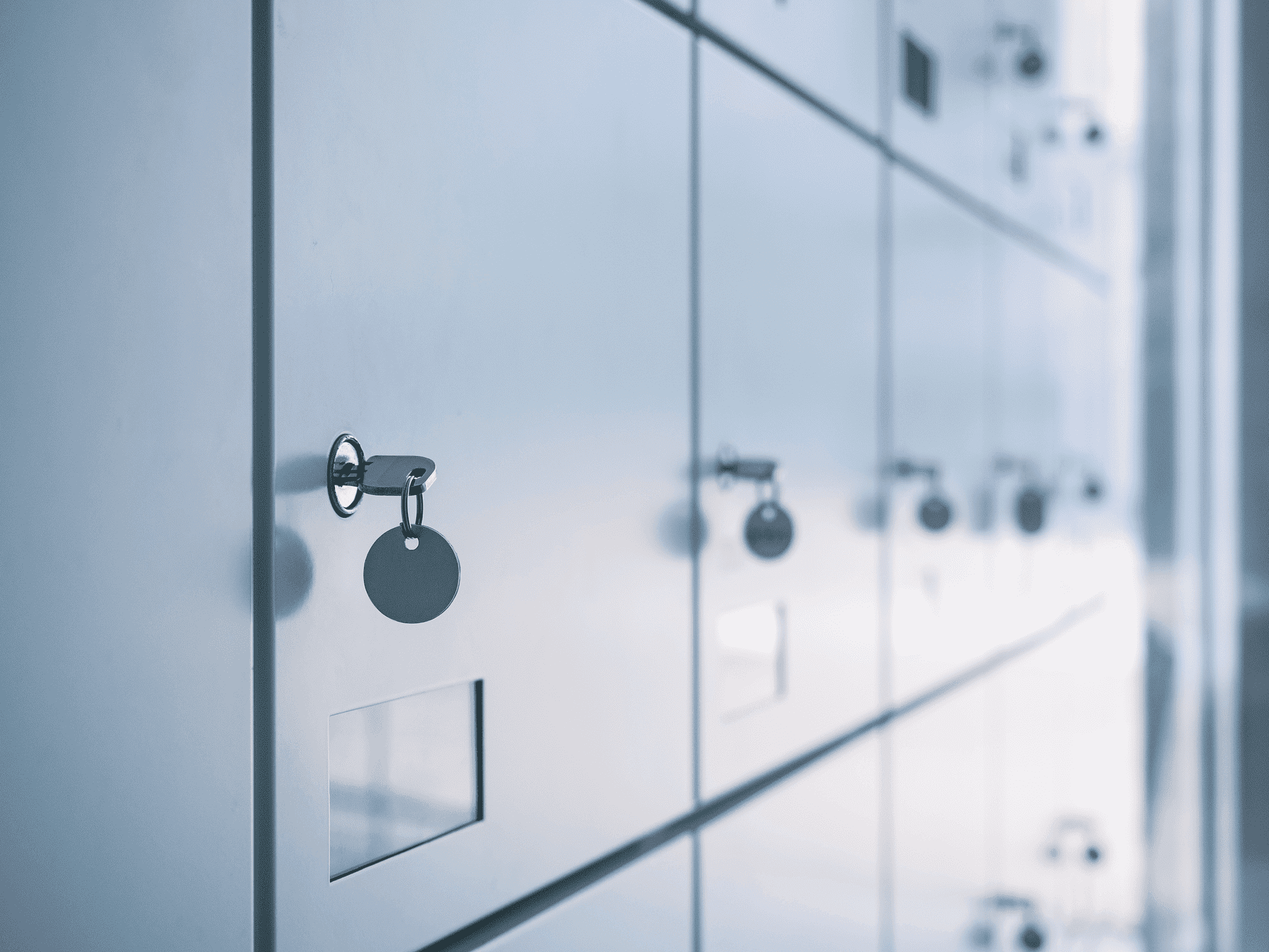 Image of lockers locked with keys
